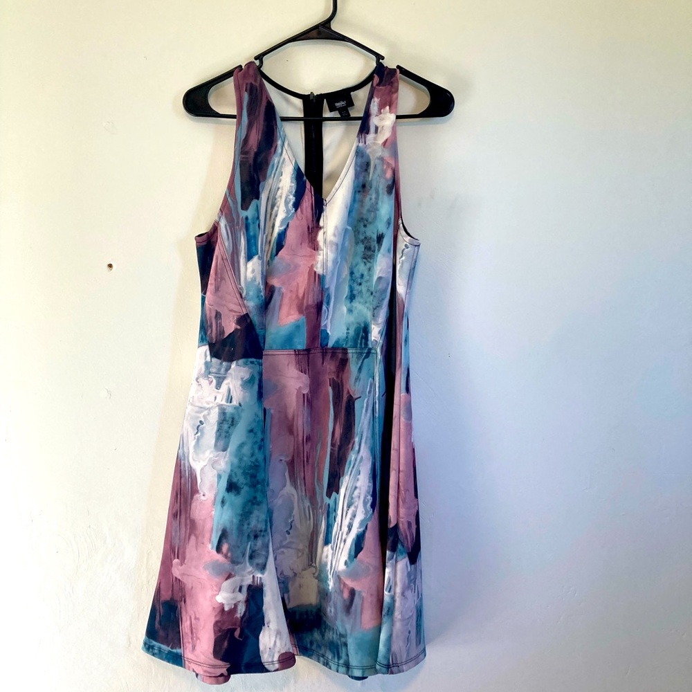 Mossino marble pastel multi colored dress